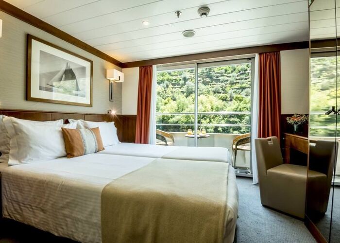 Flusskreuzfahrtschiff Douro Cruiser Kabine mit Balkon
