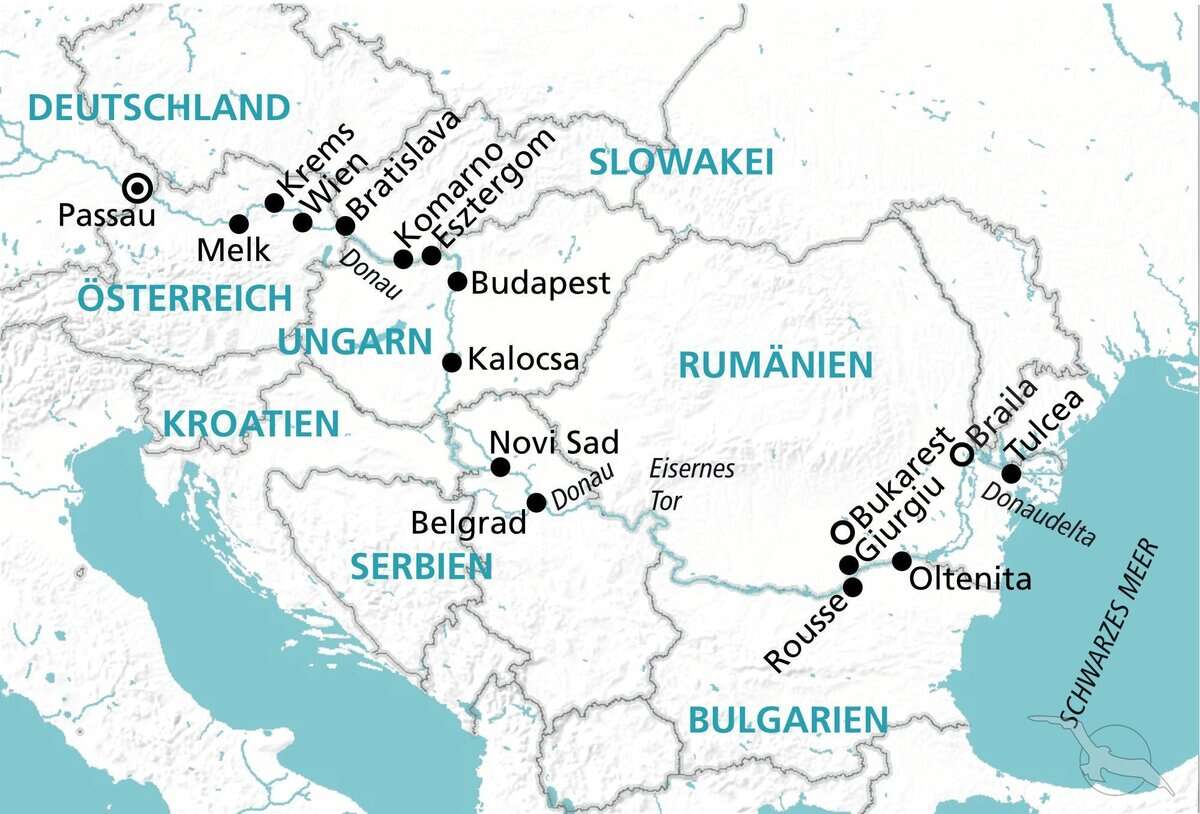 routenkarte donaudelta