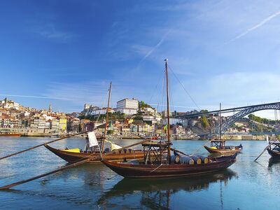 Holzboote in Porto