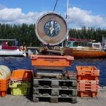 Fischwaage am Hafen