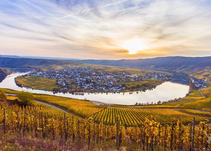 flusskreuzfahrt mosel moselschleife bei Bremm