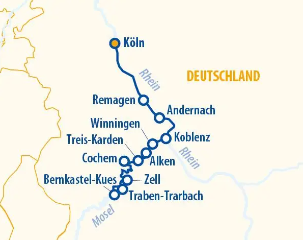 flusskreuzfahrt  mit hund mosel