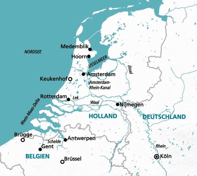 flusskreuzfahrt holland und belgien 2023